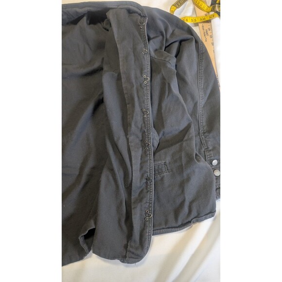 Lane Bryant Jacket Woman’s Size 28 Ruffle Front Black Blazer Pockets - Picture 7 of 12